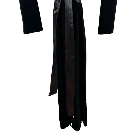Standards & Practices Womens Freya Coat Dress Black 2X Polyester Blend Maxi Wrap - Picture 9 of 12